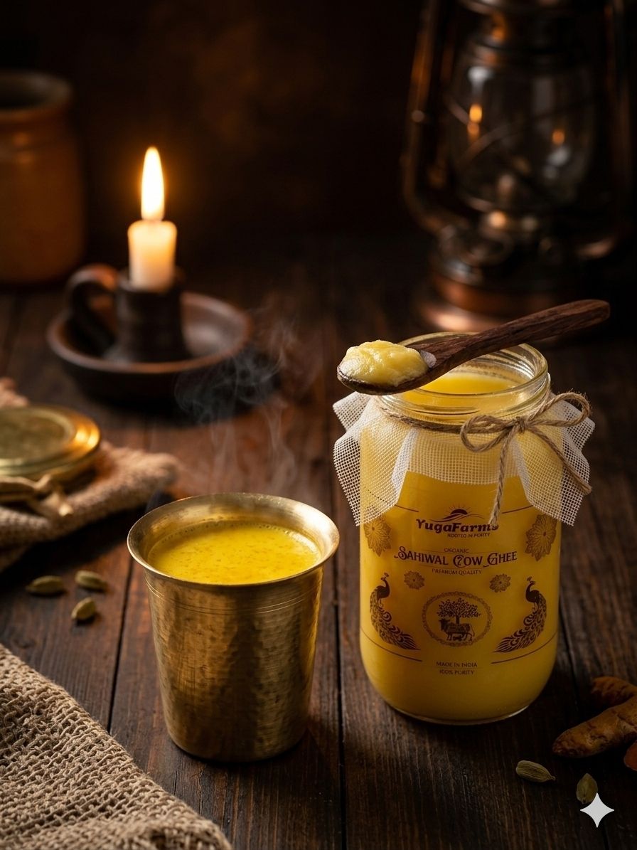 Ghee with Milk at Night: 7 Benefits, Right Dose & How to Make It | YugaFarms